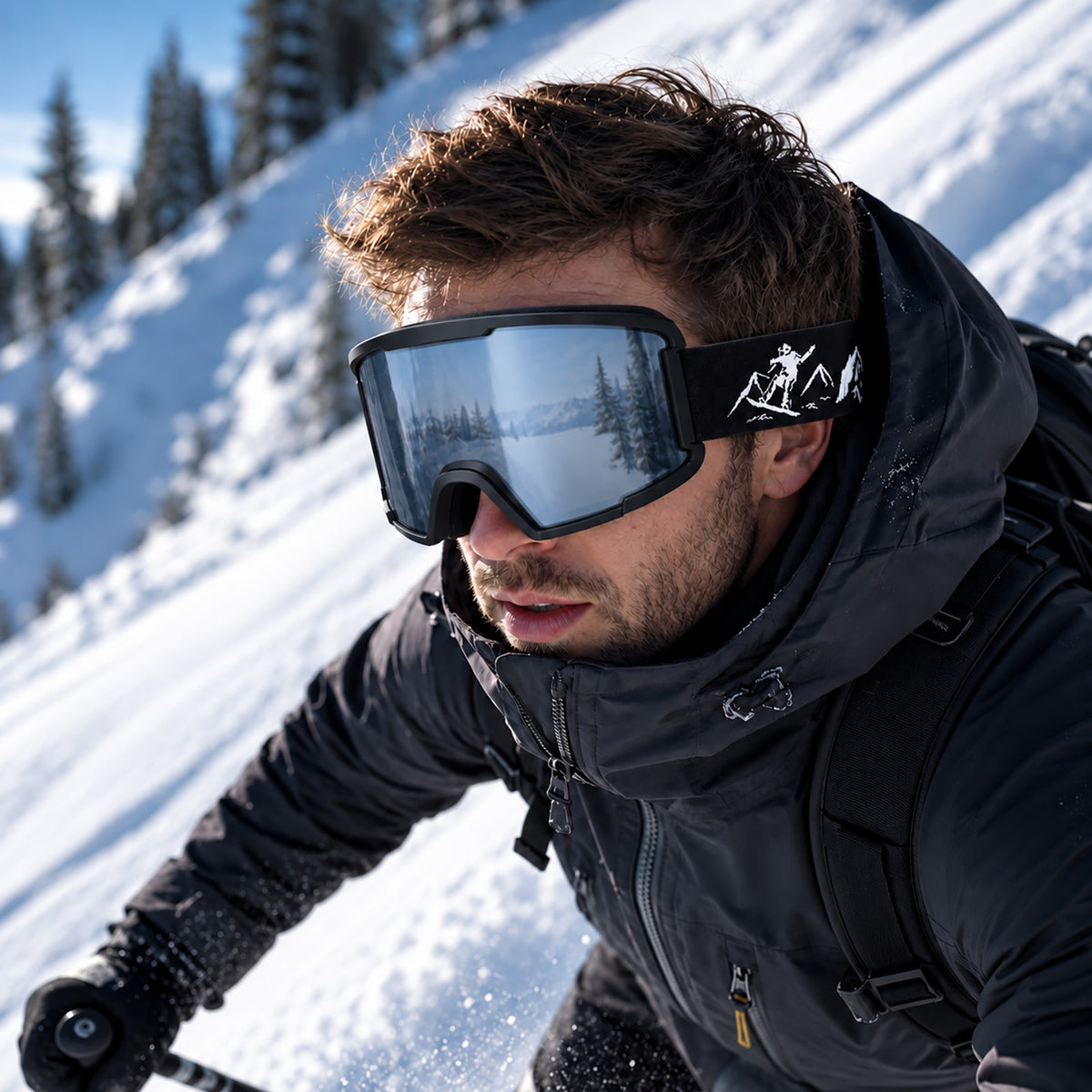 DONORISHA Ski Snowboard Goggles Anti Fog Dual Lens OTG UV400 Unisex