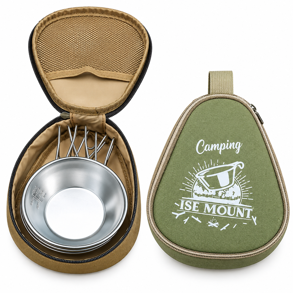 DONORISHA Sierra Cup Storage Case, Portable Camping Cookware Organizer Bag
