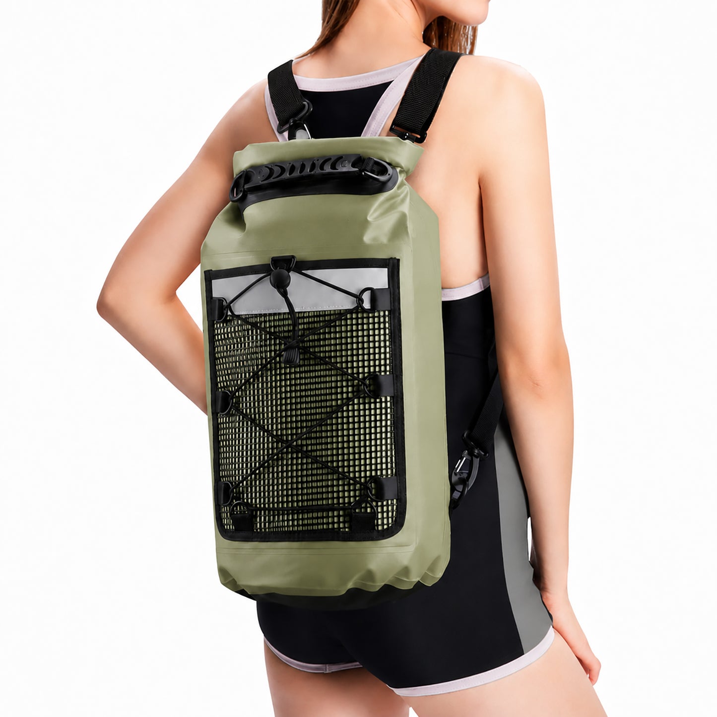 DONORISHA Waterproof Dry Bag Backpack 20L, Roll Top Floating Bag for Kayaking Boating Fishing Exploring beaches