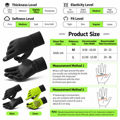 DONORISHA Thermal Winter Gloves Touchscreen Windproof for Men Women