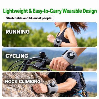 DONORISHA 200ml Wrist Water Bottle, Silicone Running Hydration Flask