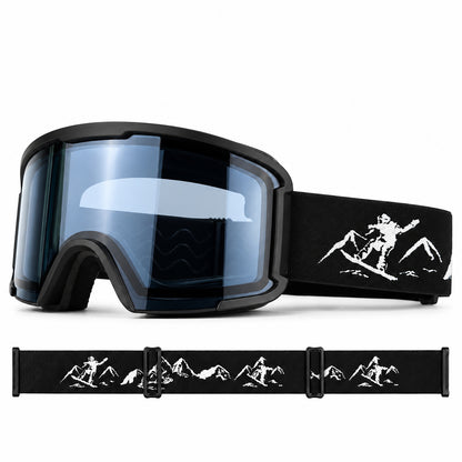 DONORISHA Ski Snowboard Goggles Anti Fog Dual Lens OTG UV400 Unisex
