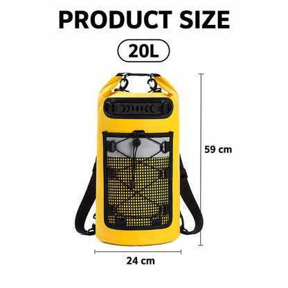 DONORISHA Waterproof Dry Bag Backpack 20L, Roll Top Floating Bag for Kayaking Boating Fishing Exploring beaches