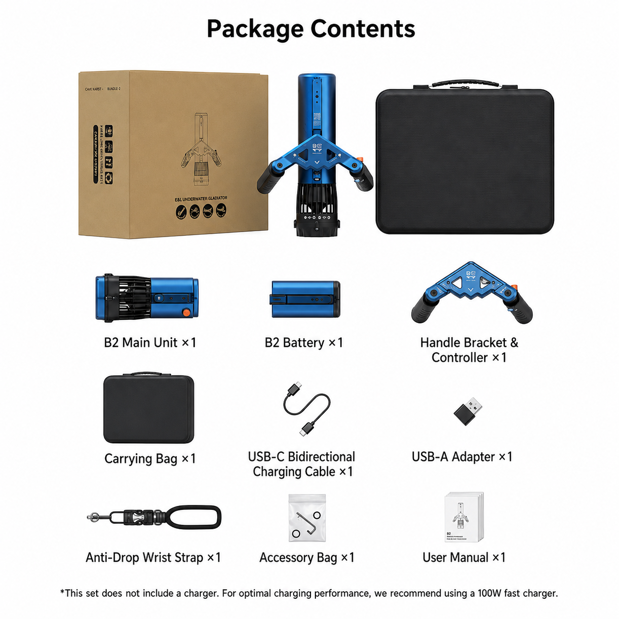 DONORISHA Underwater Scooter 3-Speed Sea Scooter with Action Camera Mount