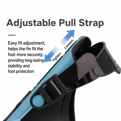 DONORISHA Snorkel Fins Adjustable Open Heel Swim Flippers for Men & Women