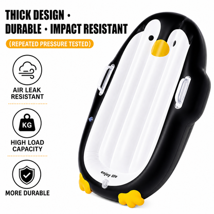 DONORISHA Inflatable Penguin Body Board for Kids, 100 x 70 cm