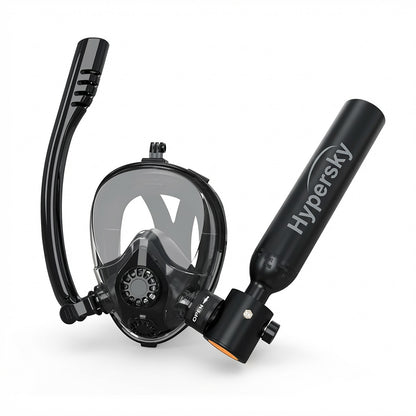 DONORISHA Diving Cylinder 0.5L Mini Tank Full Face Mask 6061 Aluminum Adjustable Snorkeling